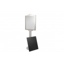 Stainless Steel Poster Stand with Post, Graphics Size 17 X 22 Inches 